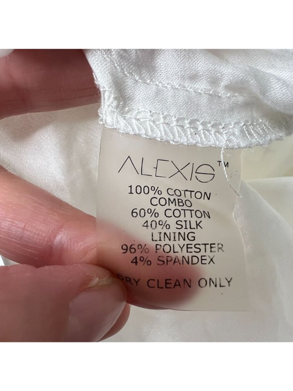Alexis Lace Mini Dess Boho Bell Sleeve Striped Shift Ivory White  XS - Picture 10 of 11